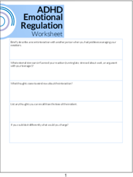plr worksheets adhd emotional regulation worksheet plrme