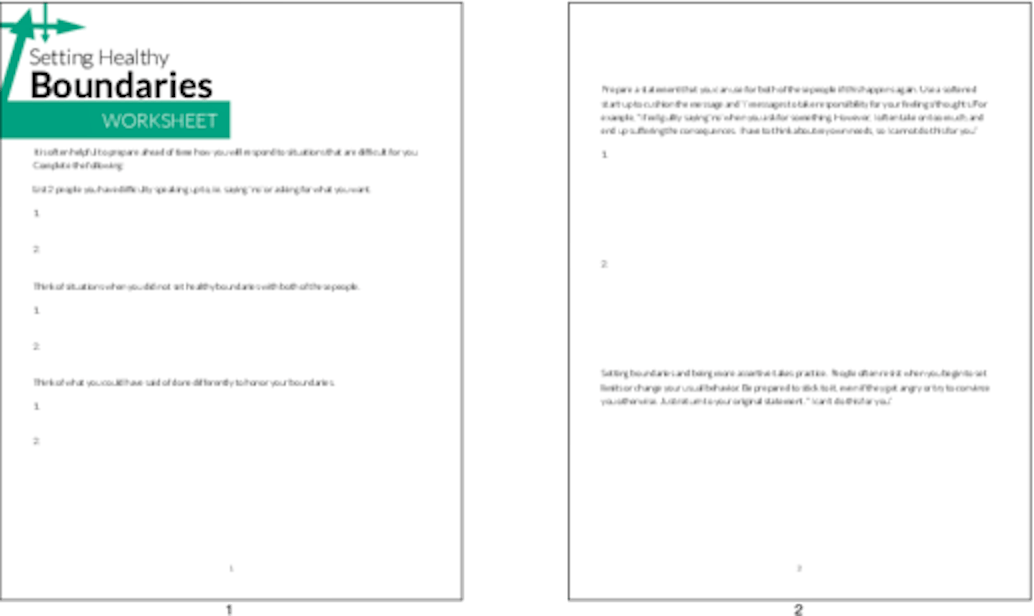 plr worksheets setting healthy boundaries worksheet plr me