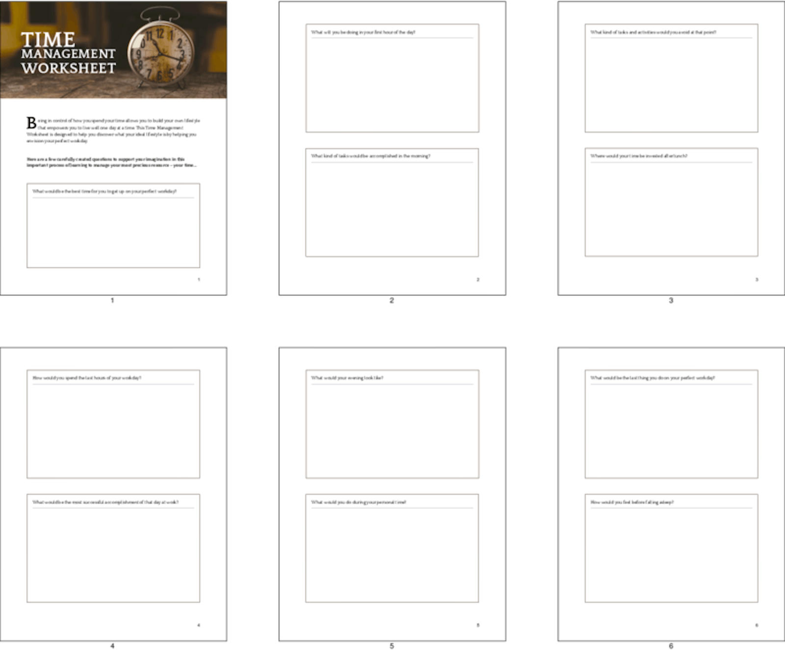 PLR Worksheets - Time Management Worksheet - PLR.me