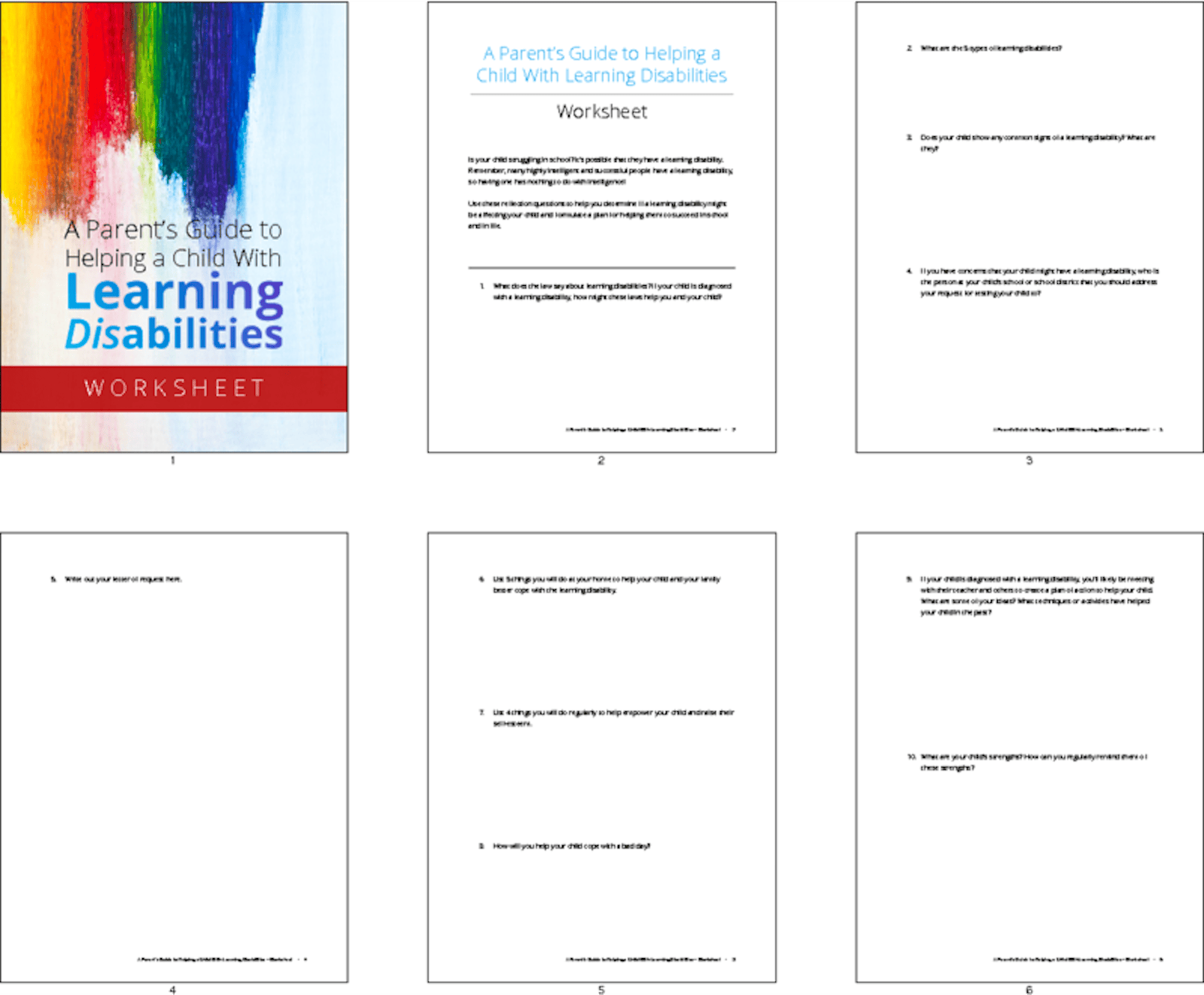 PLR Worksheets - Parents Guide To Helping A Child With Learning ...