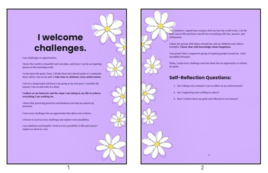 PLR Affirmation Reflections - I Welcome Challenges - PLR.me